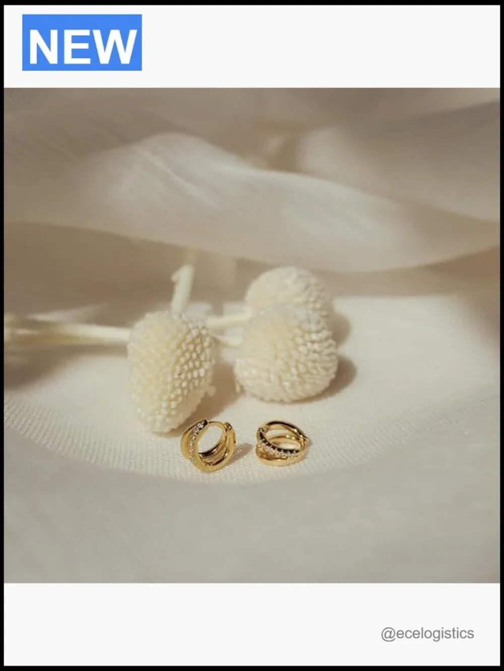 Chunky Gold Hoop Earrings for Women, 14K Gold Plated Huggie Hoop Earrings
